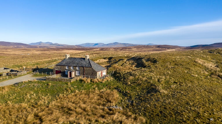 An aerial view of Ty Cipar, Gwynedd